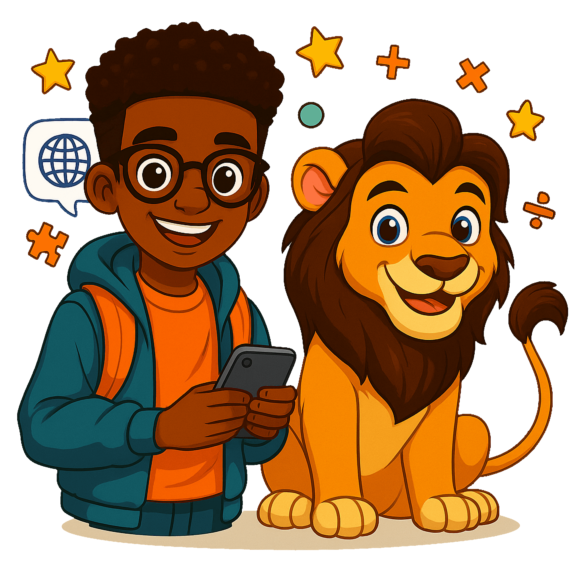 Happy Learner with Animals